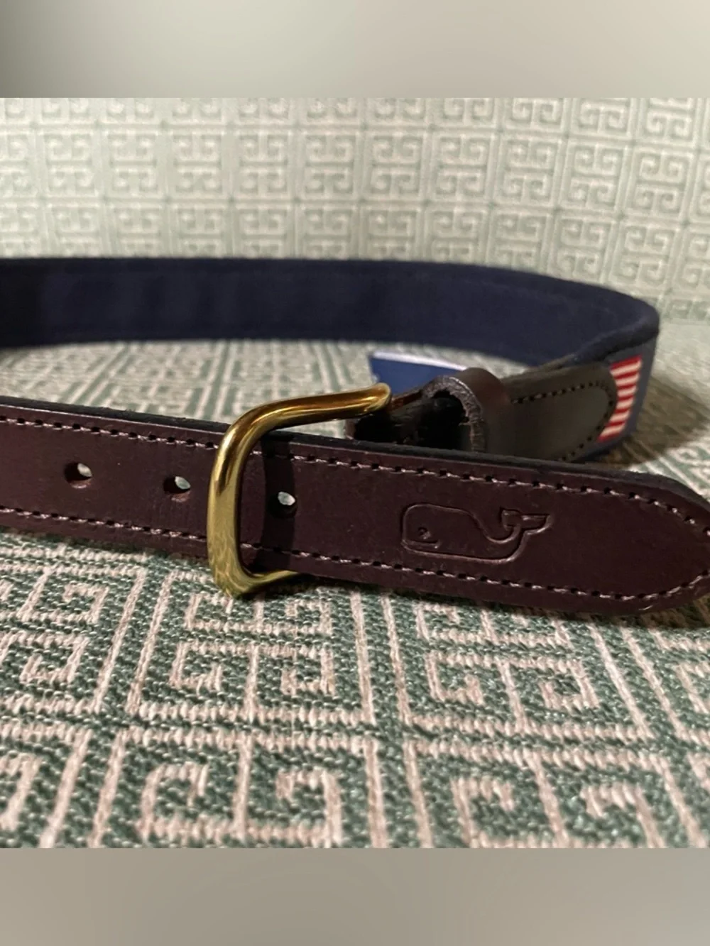 Vineyard Vines Navy American Flag Men’s Belt